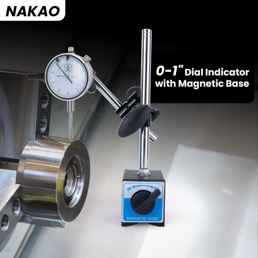 Dial Indicator with Magnetic Base and Point Precision Inspection Set, Dial...