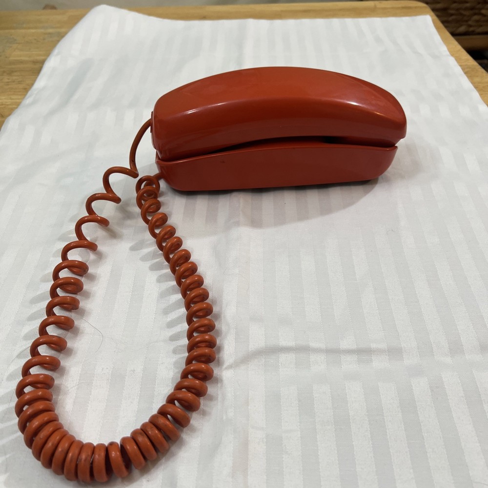 Vintage Stromberg-Carlson  Dial Telephone Orange UNTESTED