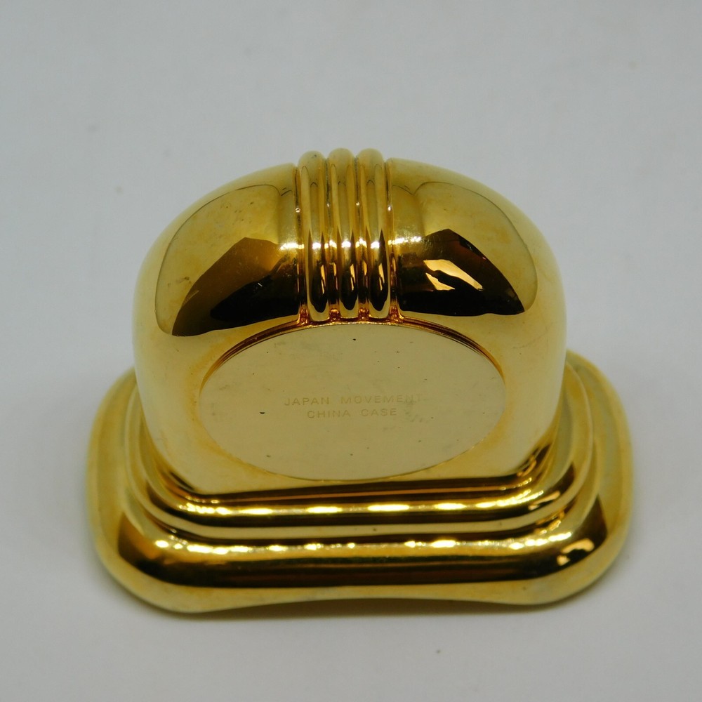 Disney Gold Tone Quartz Analog Table Clock New Battery