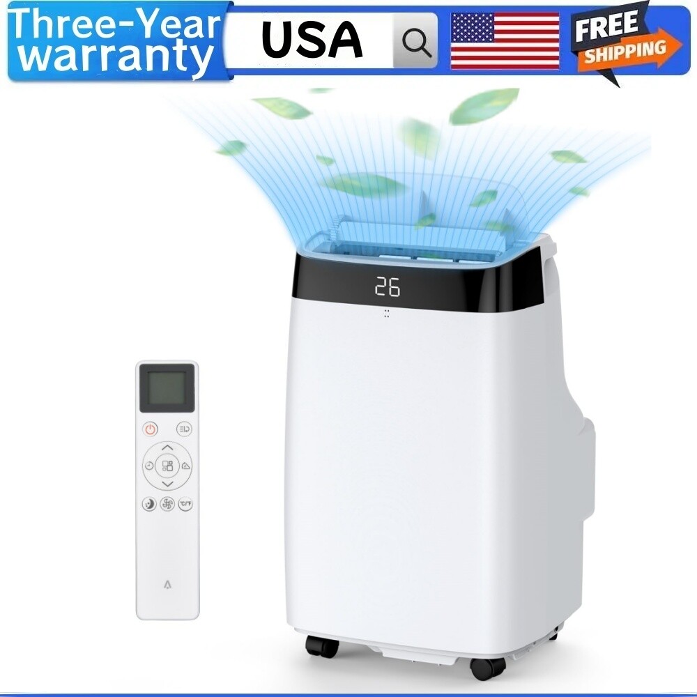 🔥🚜10000BTU Portable Air Conditioner with Cool Dehumidifier Remote Control Fan