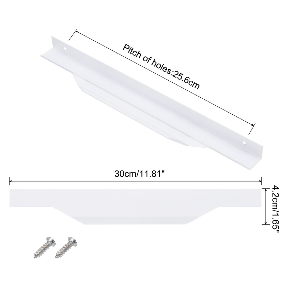 10 Pack Finger Edge Pull Cabinet Pulls Finger Pulls 256mm Hole Diameter White