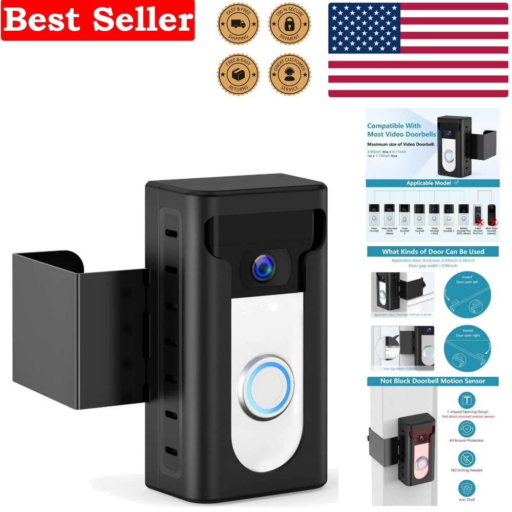Adjustable Anti-Theft Doorbell Mount with Motion Sensor - Easy Installation
