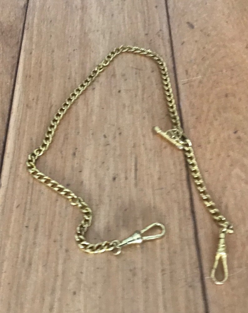 5x Single Albert Pocket Watch Chain Gold Colour Ref8 (CD30)