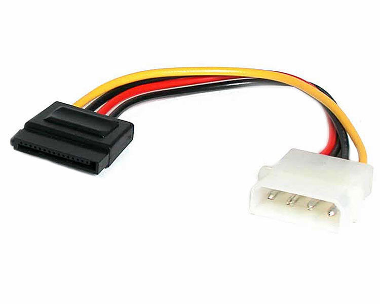 StarTech SATAPOWADAP 6" 4 Pin Molex to SATA Hard Disk HDD Power Cable Adapter