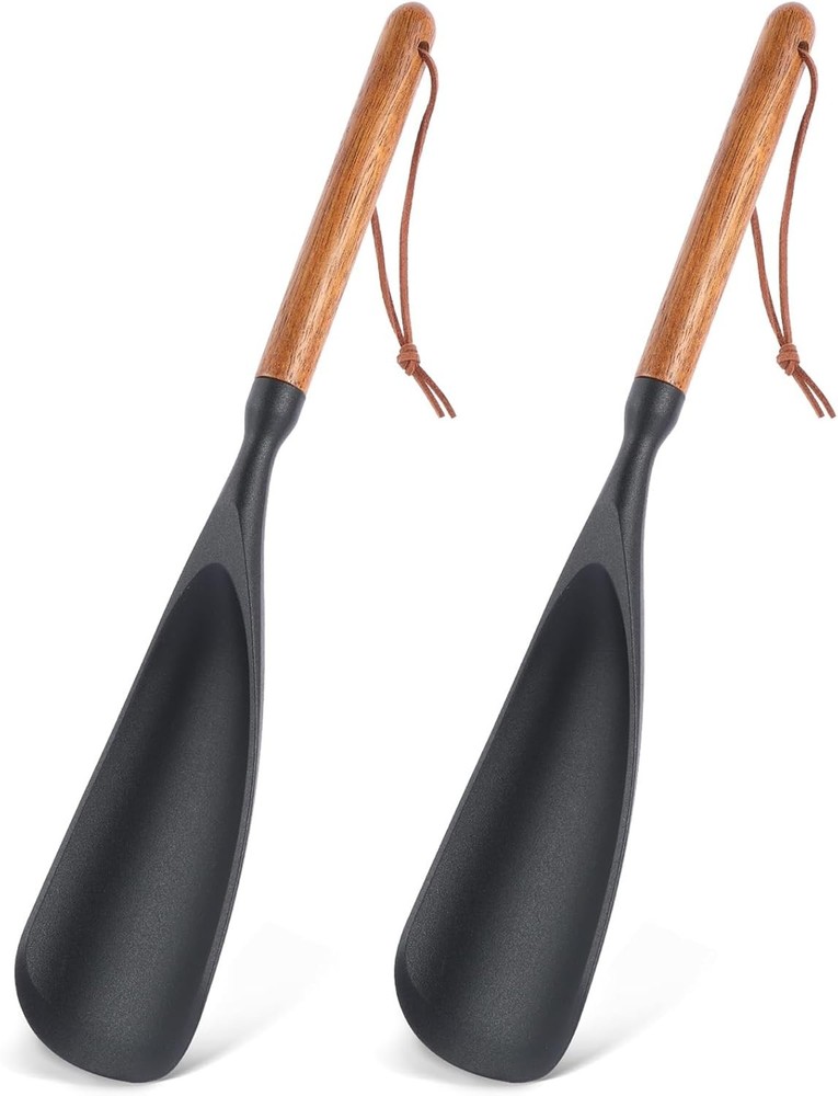 Multifunction Silicone Spatula Spoon - Premium Kitchen Utensil Set Black 2-Pack