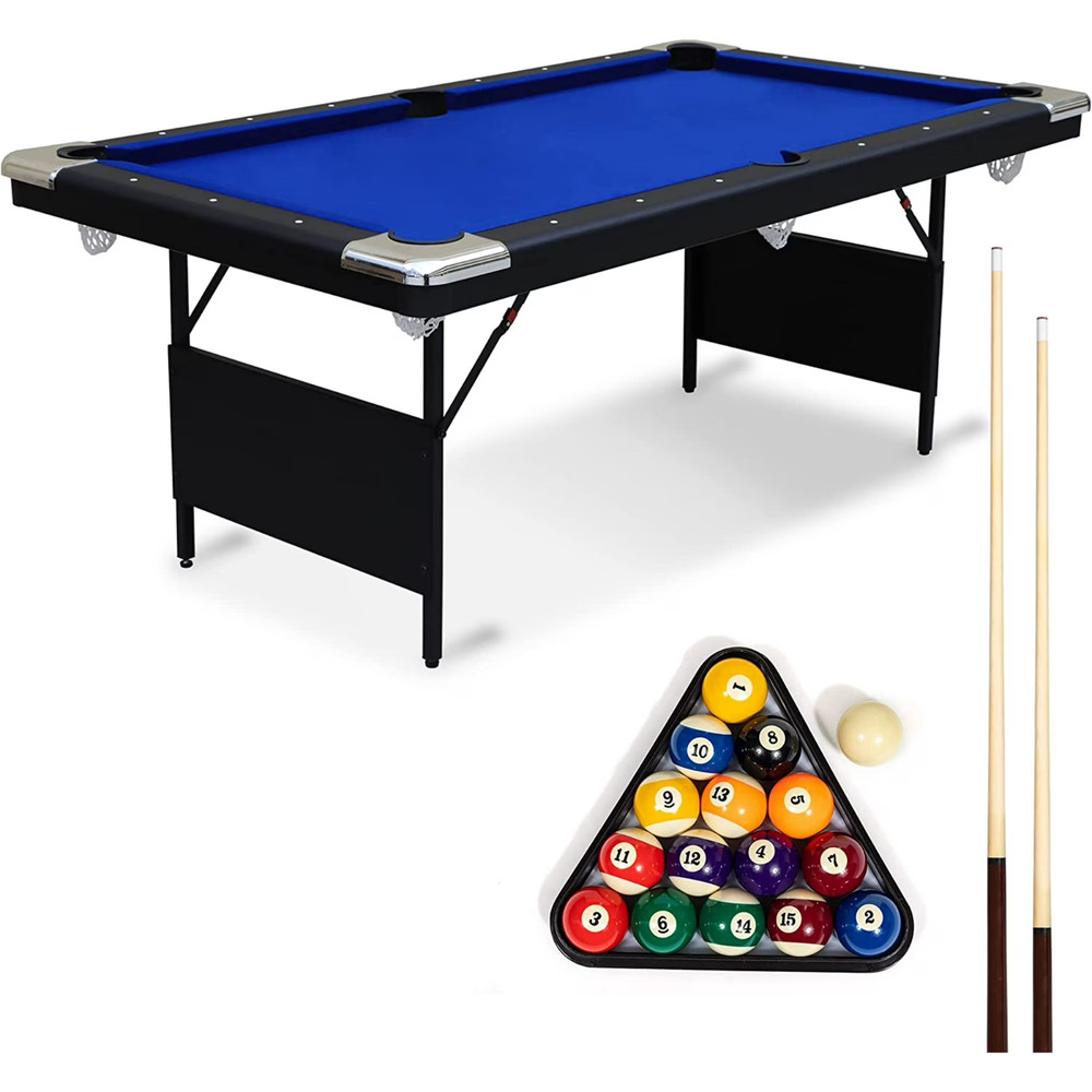 EastPoint Folding Pool Table Billiards W/ Accessories No Assembly Ready to Play