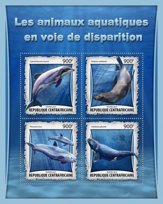 2017 Centrafrique - Endangered Species|  Michel Code: 6715-6718