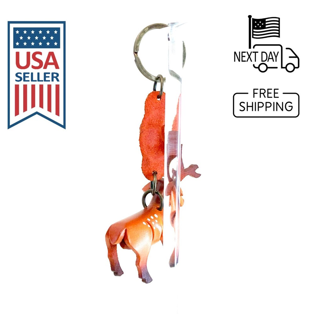 Sika Deer Handmade Leather Keyring