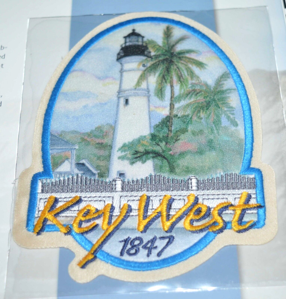 KEY WEST LIGHTHOUSE KEY WEST FLORIDA WILLIBEE WARD INFO CARD & PATCH