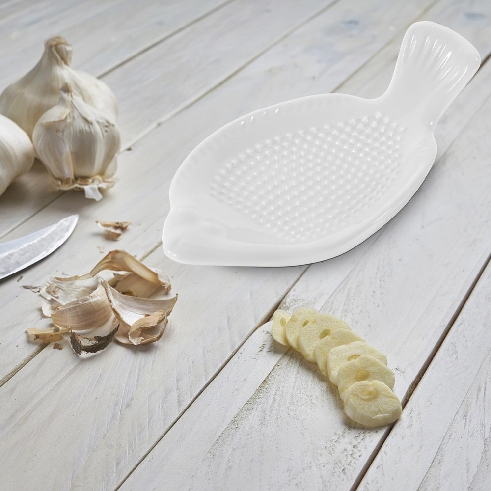 Ceramic Ginger Grater Plate Multi-Function Garlic Grater Kitchen Gadget Grind...