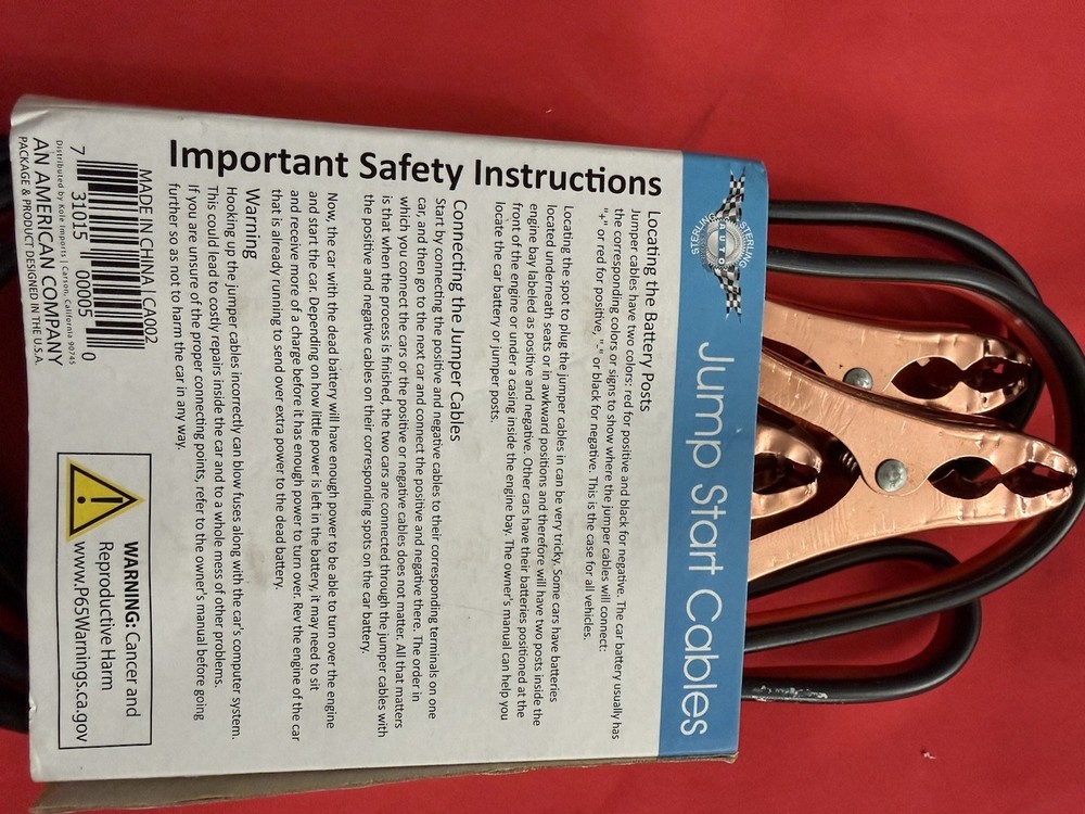 Jump Start Cable 8 Ft Long. 150 Amp