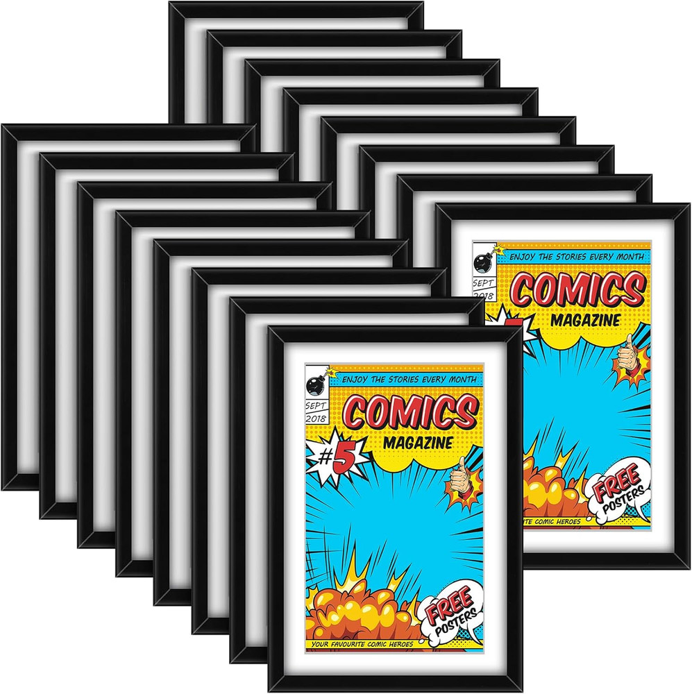 Comic Book Frame, UV Protection, Magazine Picture Display, Wall Mount, Tabletop