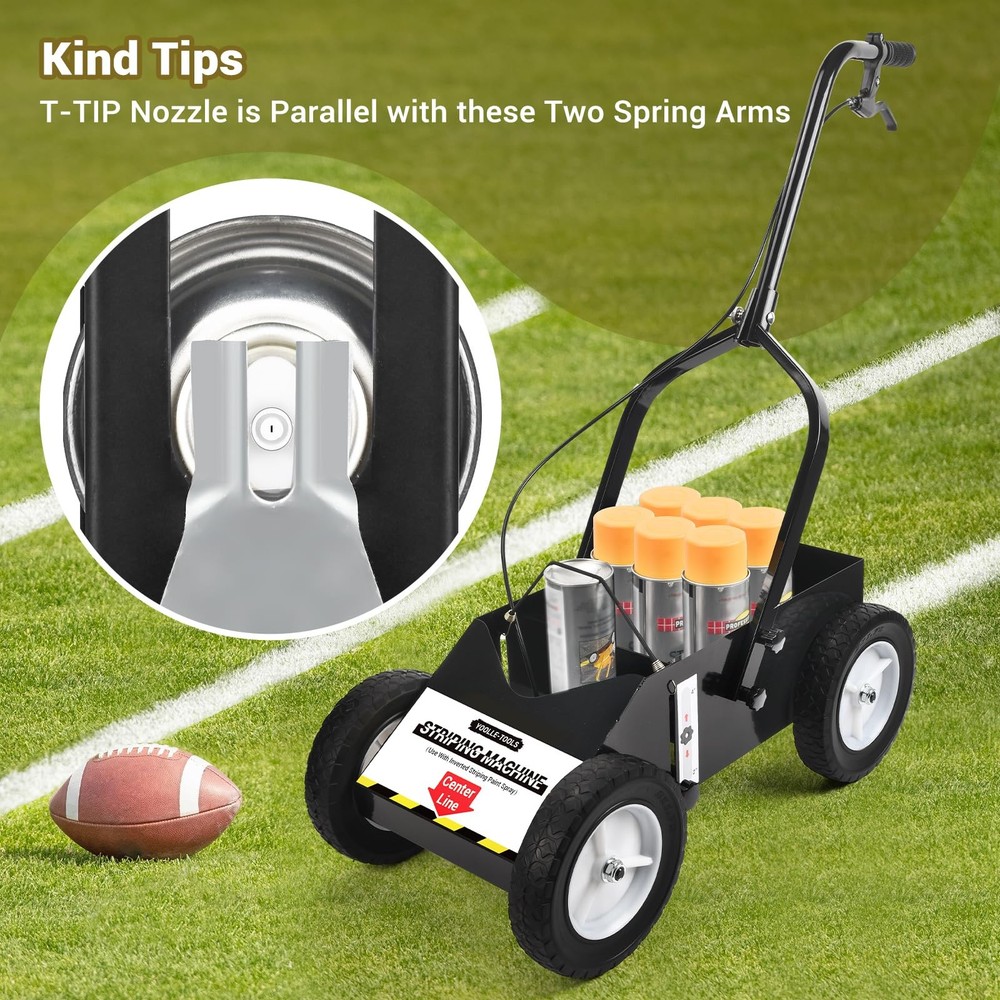 YOOLLE-TOOLS Heavy Duty Striping Line Marking Machine, 28.3", black