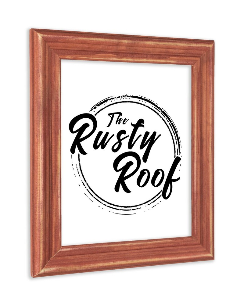 Distressed Lucy - Red Mahogany Stain Picture Frame - Solid Wood