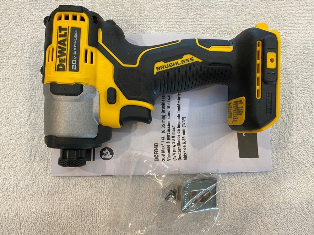 New Dewalt DCF840B 1/4" 20V 20 Volt Max Brushless Cordless Impact Driver
