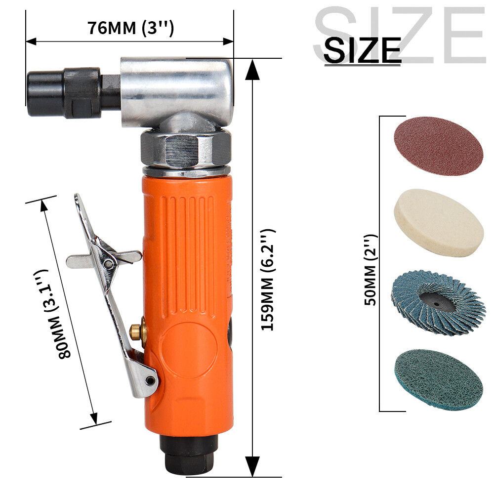 11Pcs Air Angle Die Grinder Tool Mini 1/4 Inch Pneumatic Engraving Machine Kit