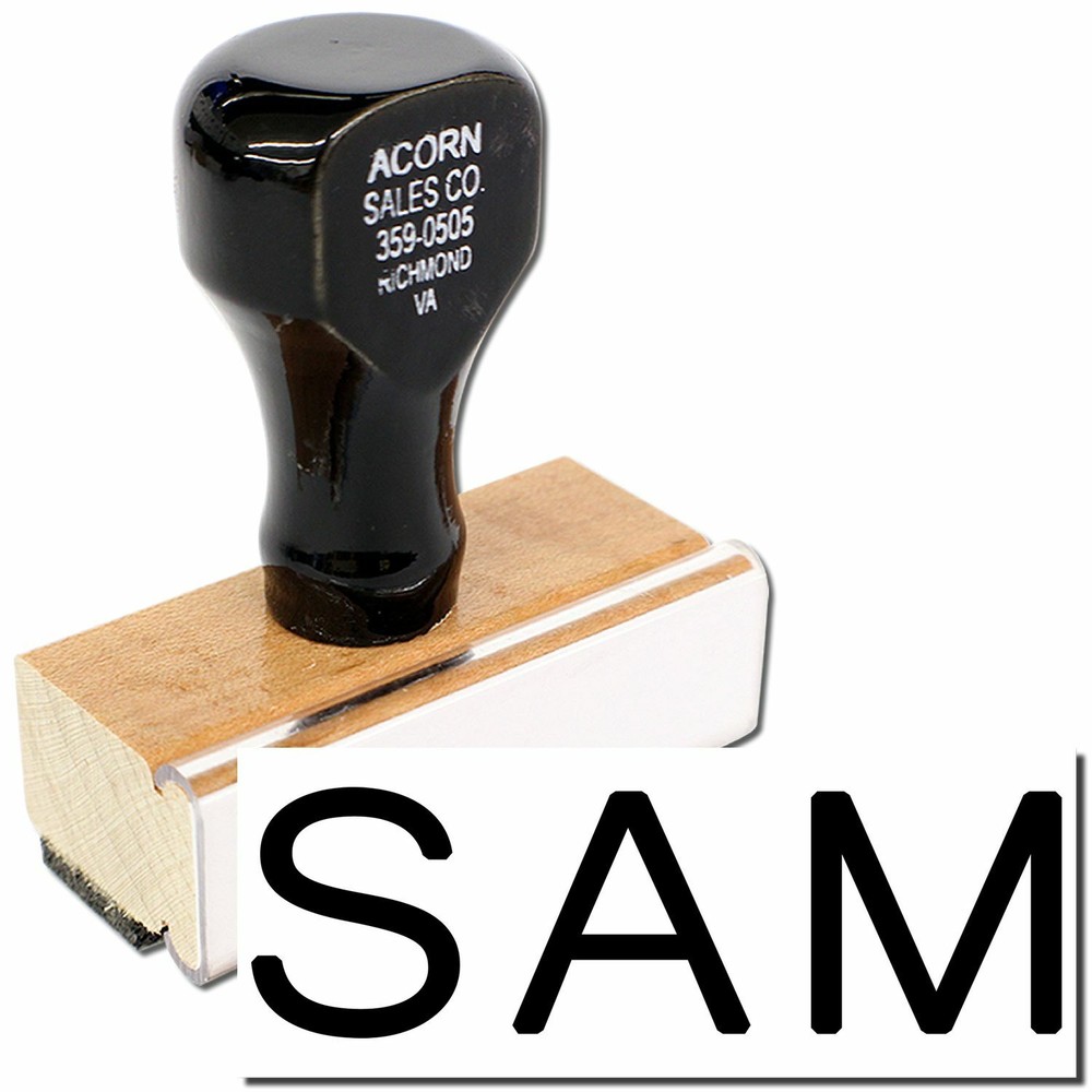 SAM Rubber Stamp Size 1/2" Tall x 1-1/2" Wide