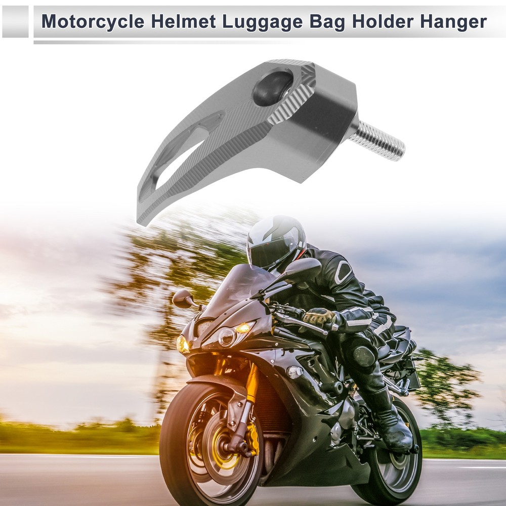 Rectangular motorcycle hook with screw and key for 1 set