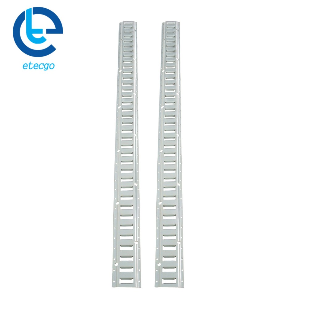 4 Piece 6' Galvanized E Track Tie Down Rail Set Silver Finish For Vans Trailers