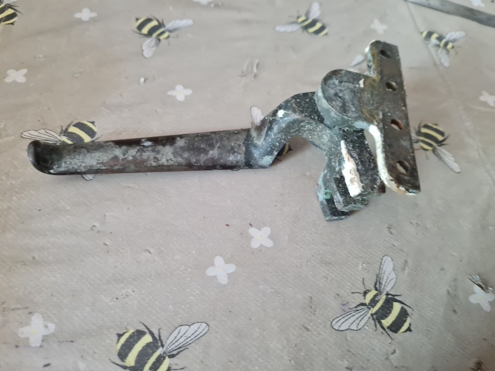 One Single Old Antique Brass Window Latch Handle Needs Stripping But Does Move