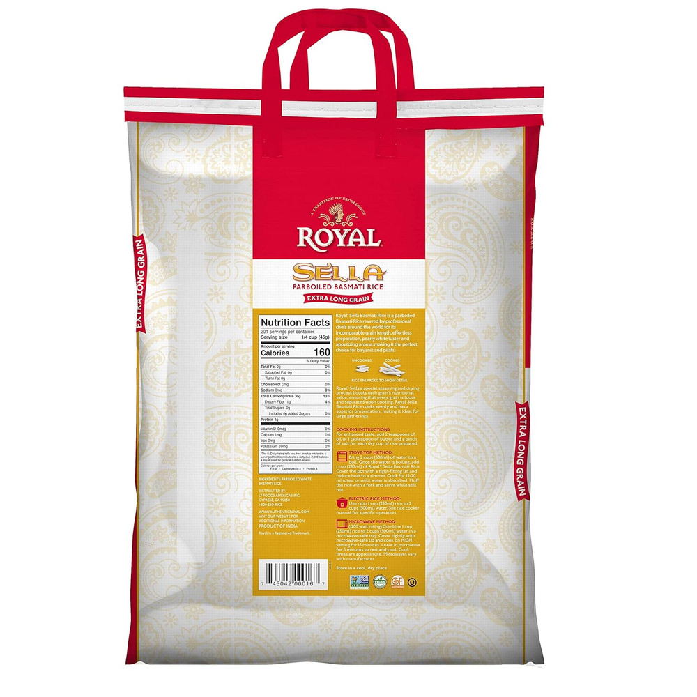 Chef'S Secret Sella Basmati Rice - Authentic Extra Long Grain Parboiled Basmati
