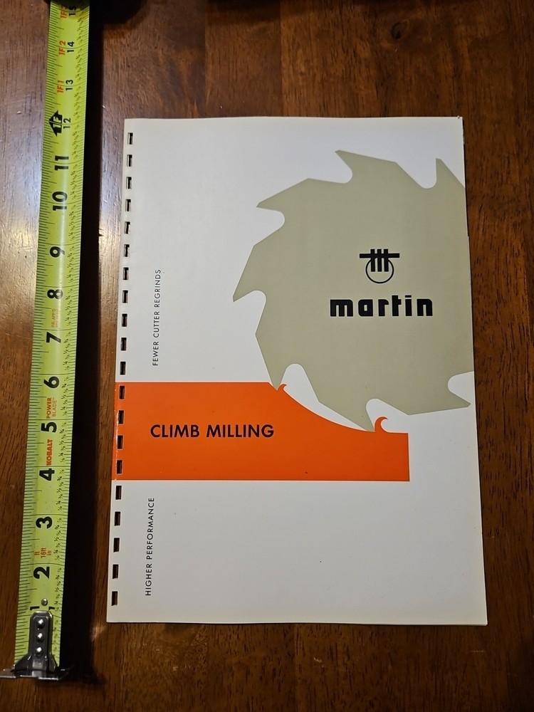 MARTIN CLIMB MILLING MACHINE CATALOG