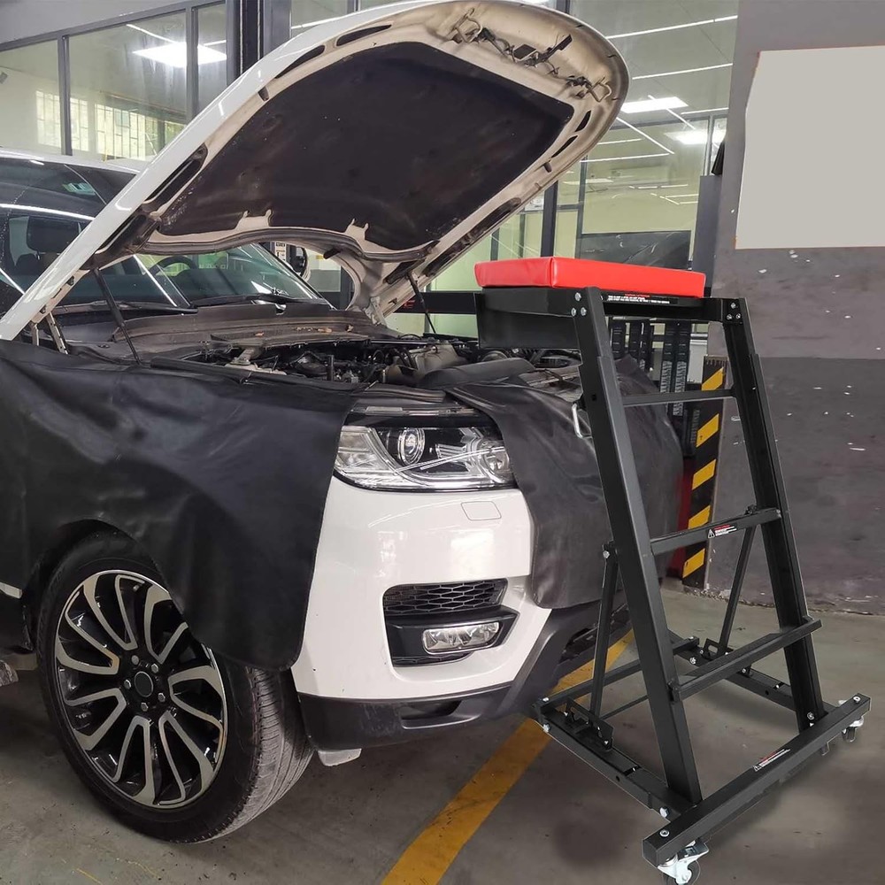 45 to 66 in Adjustable Height Foldable Automotive Engine Topside Rolling Creeper