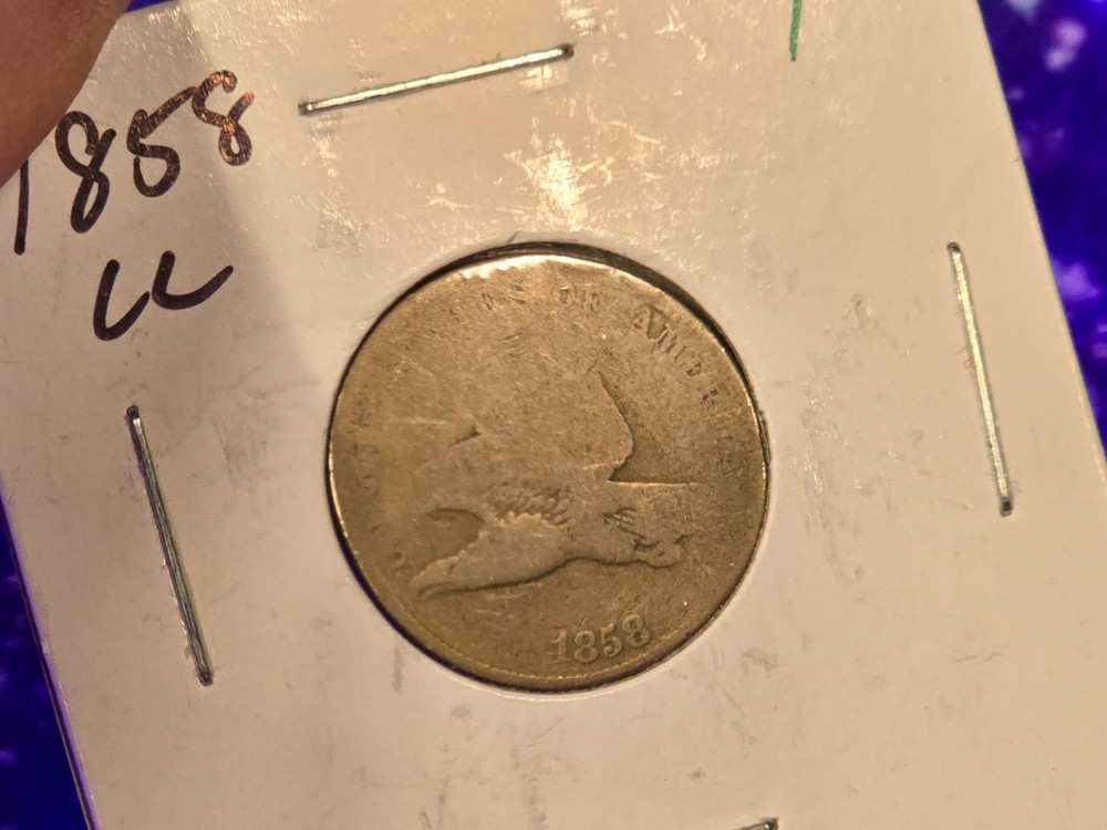 1858 flying eagle cent large letter