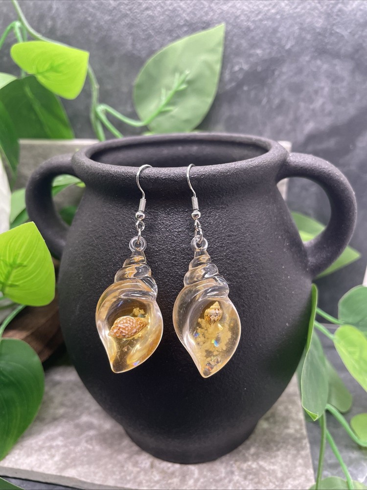 2.25” Silver-tone Sea Shell Drop Dangle Earring Set New Free Ship B7741