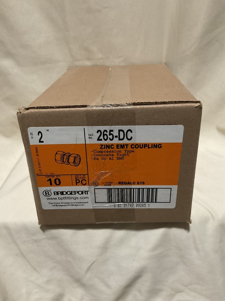 Bridgeport 2" EMT Compression Coupling 10pk
