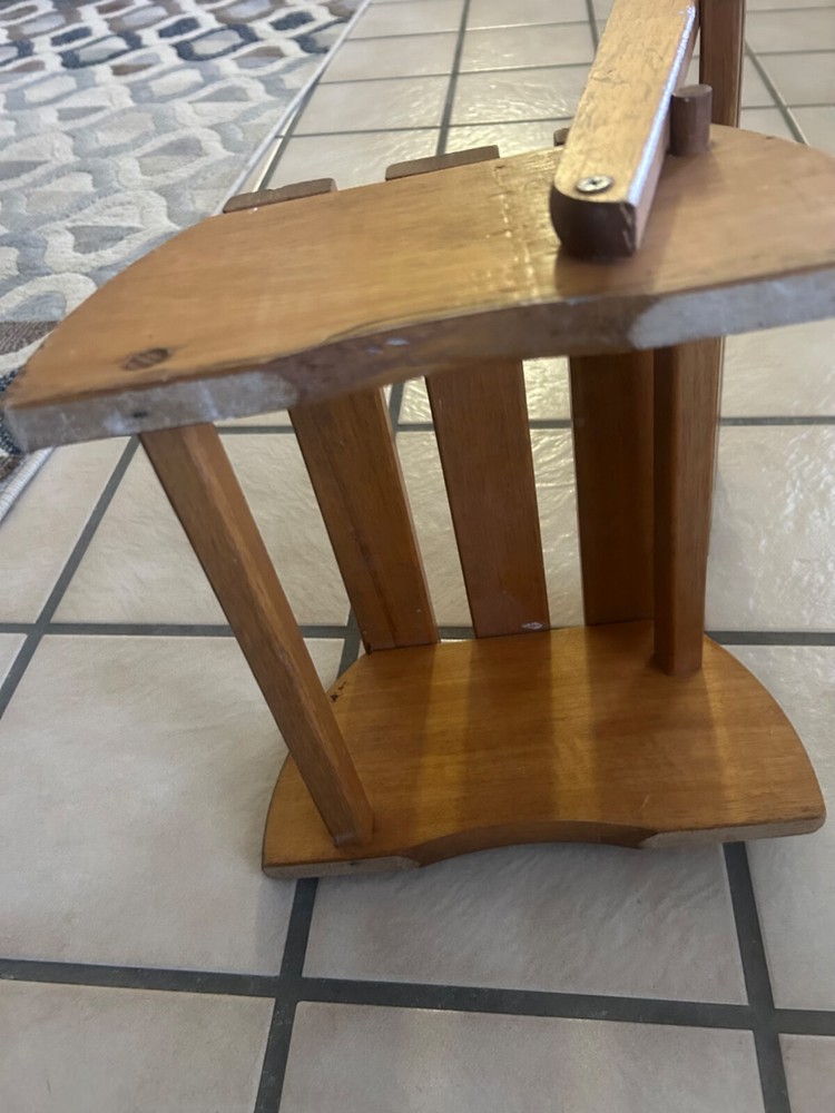 Vintage Childerns Folding Bathroom Step Stool, Seat