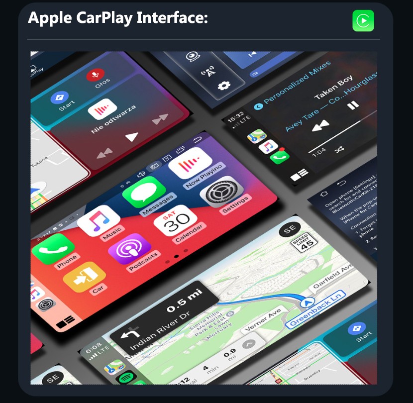 Portable Wireless Apple CarPlay and Android Auto IPS Touch Screen for Car
