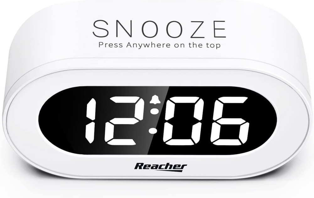 Compact Digital Alarm Clock with Adjustable Brightness & Volume for Easy Wake