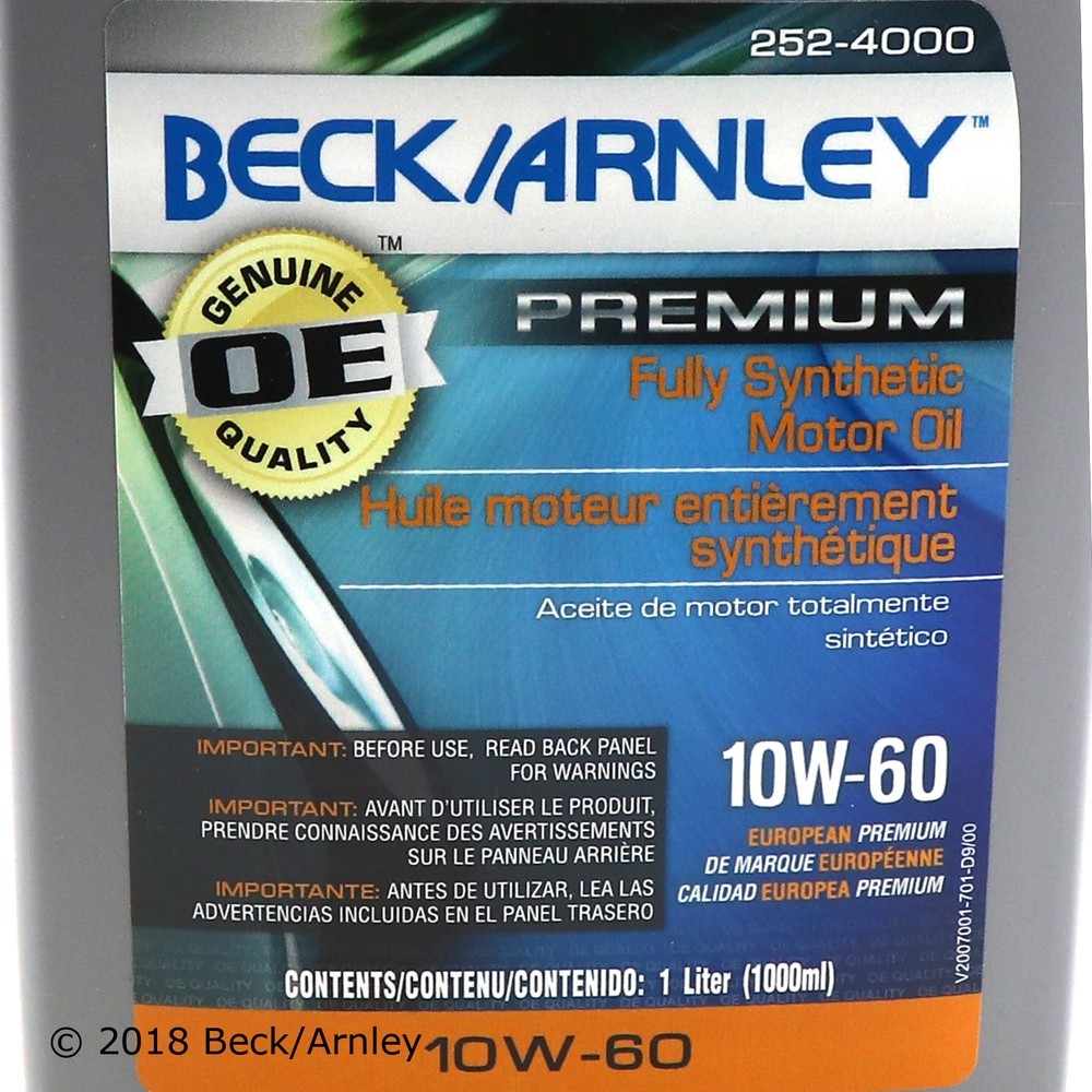 Engine Oil Beck/Arnley 252-4000