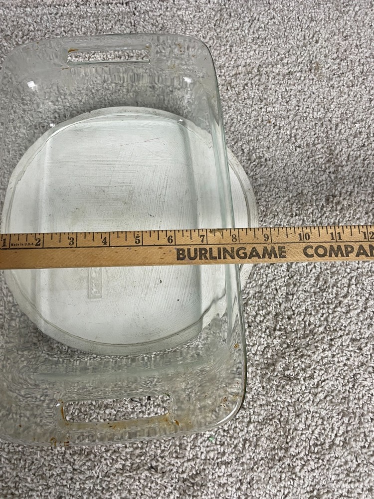 Pyrex C-232 Easy Grab Clear Glass Rectangular Baking Dish 2 Quart 1.9 Liters