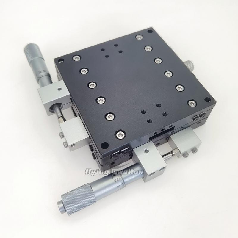 Manual Sliding Table Trimmer Frame XY Axis Cross-guide Platform LY90-LM 90*90mm