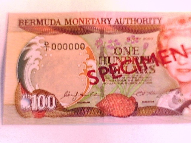 Bermuda 2000 One Hundred Dollar SPECIMEN note Choice Crisp Uncirculated.