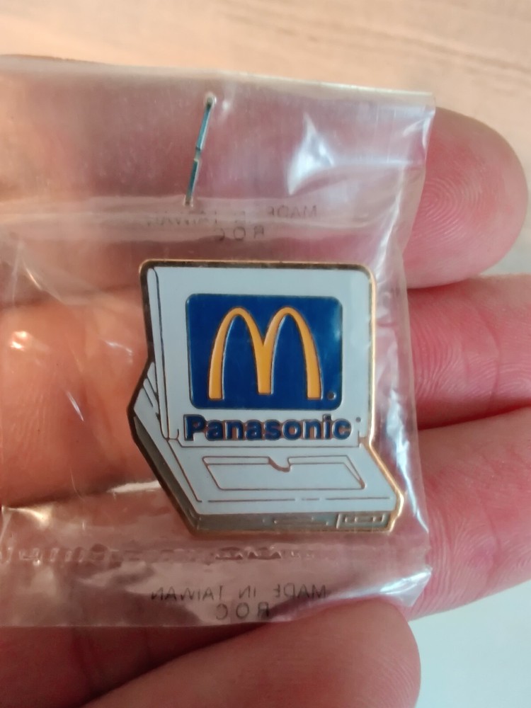 Vintage NOS McDonald's Panasonic Pin Push Back Computer Laptop