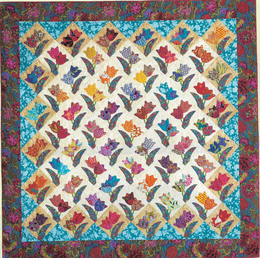 Tulips Quilt quilting pattern instructions