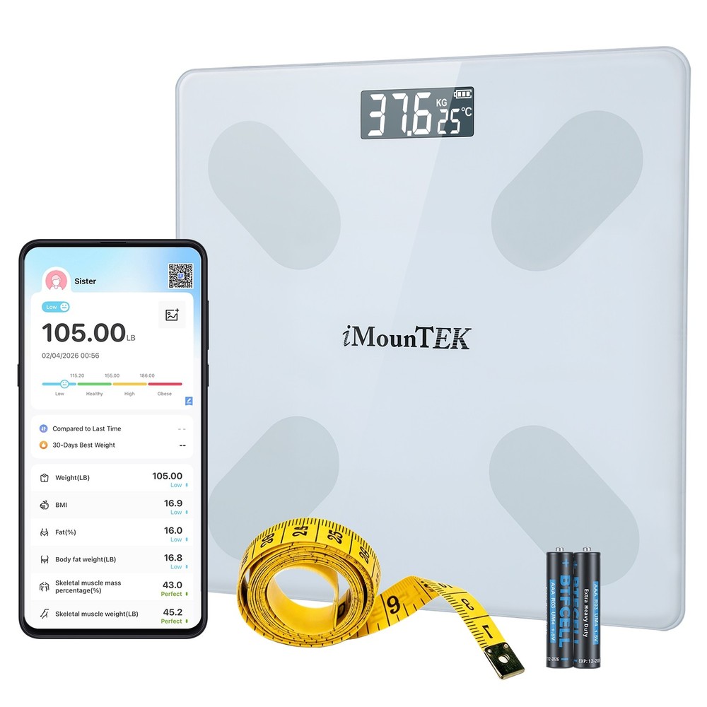 High Accuracy Smart Scale with BMI & Body Composition Sync 397LBS Capacity