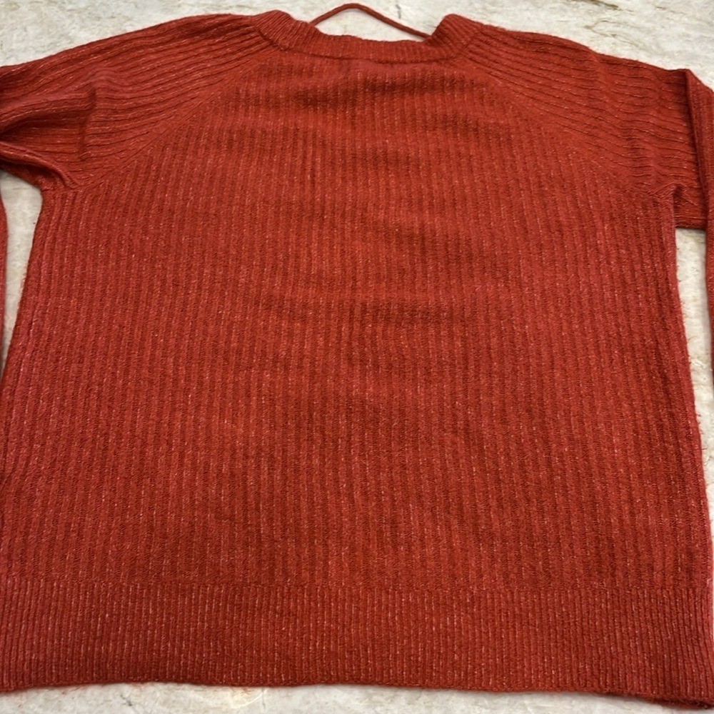 Stitch Fix Vero Moda | Leroya Crew Neck Pullover Sweater | Burnt Orange | Medium
