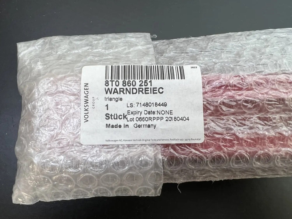 Warning Triangle VW Audi Skoda Seat Original Foldable Triangle Red