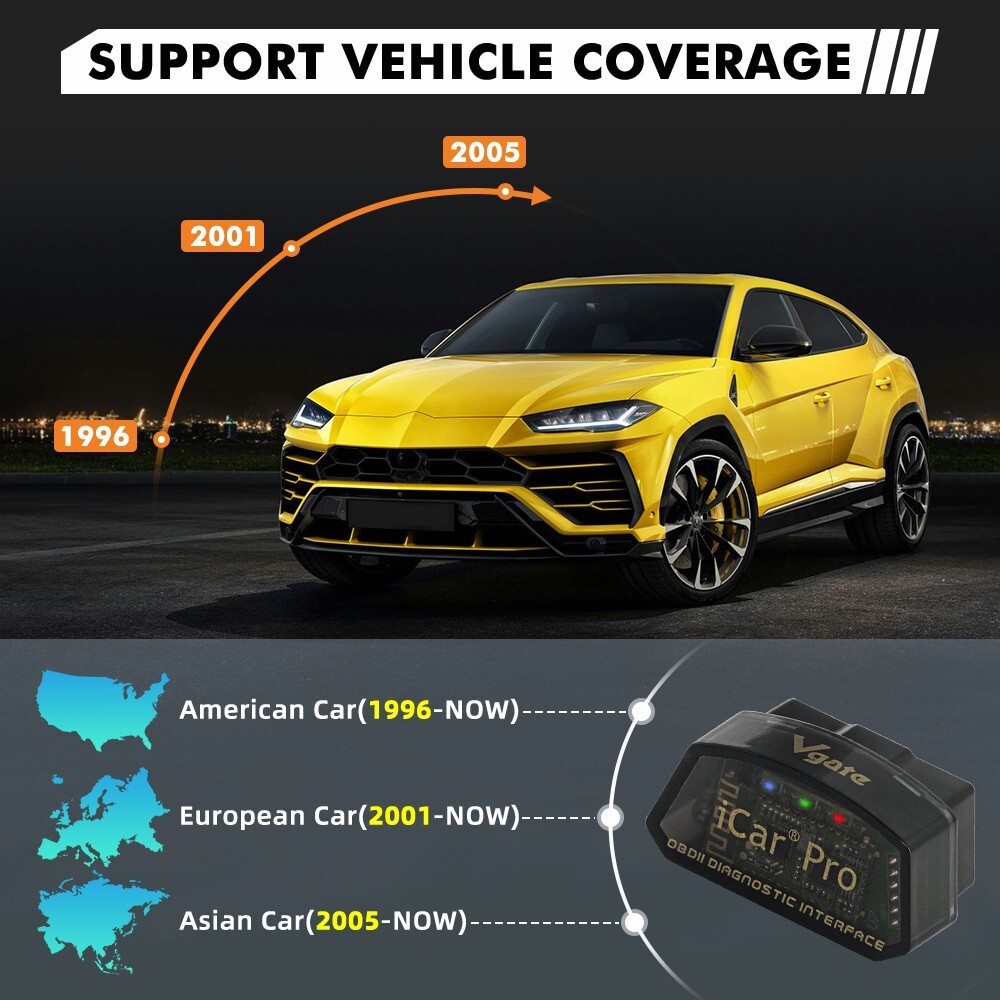 iCar Pro Bluetooth 4.0 OBD2 Diagnostic Scanner Tool Code Reader For Android IOS