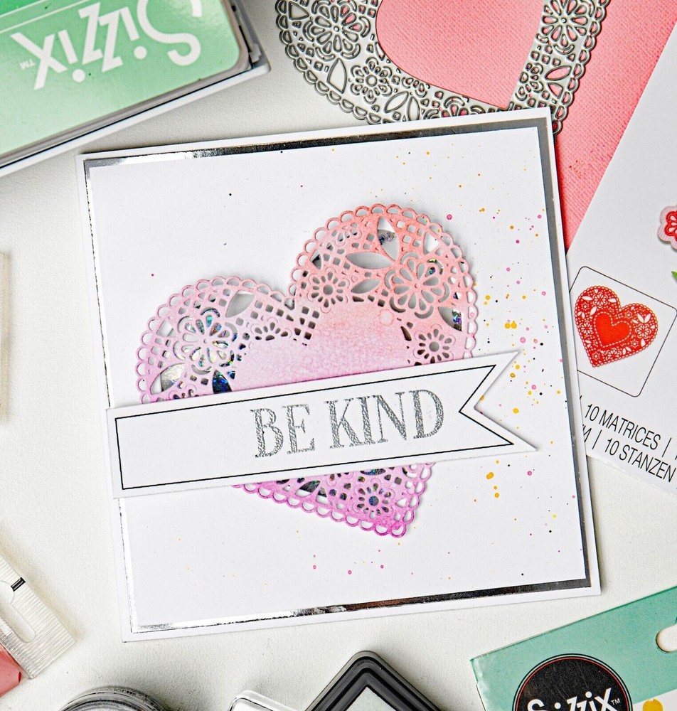 Sizzix "Doily Heart" by Jennifer Ogborn Thinlits Dies- 666017 MSRP $25