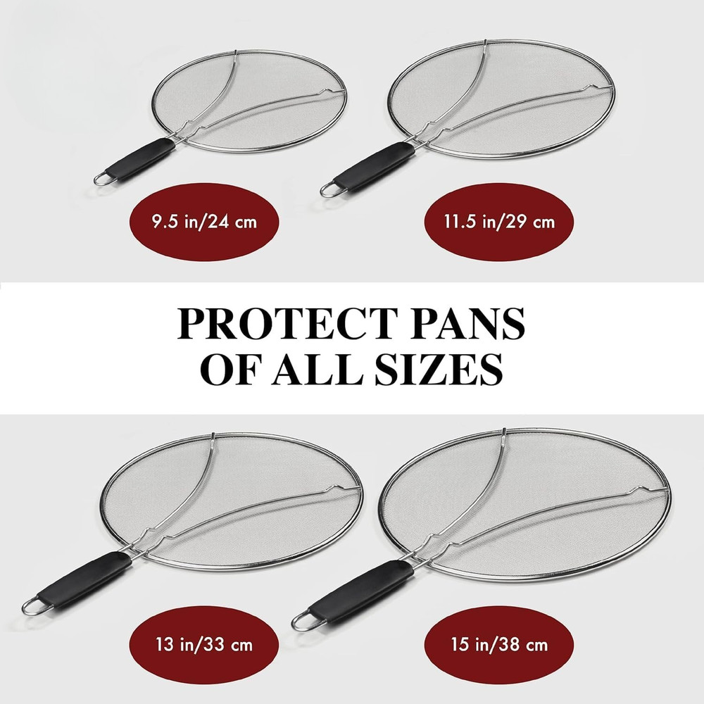 Protector contra salpicaduras para sartén - Protector contra salpicaduras de gra