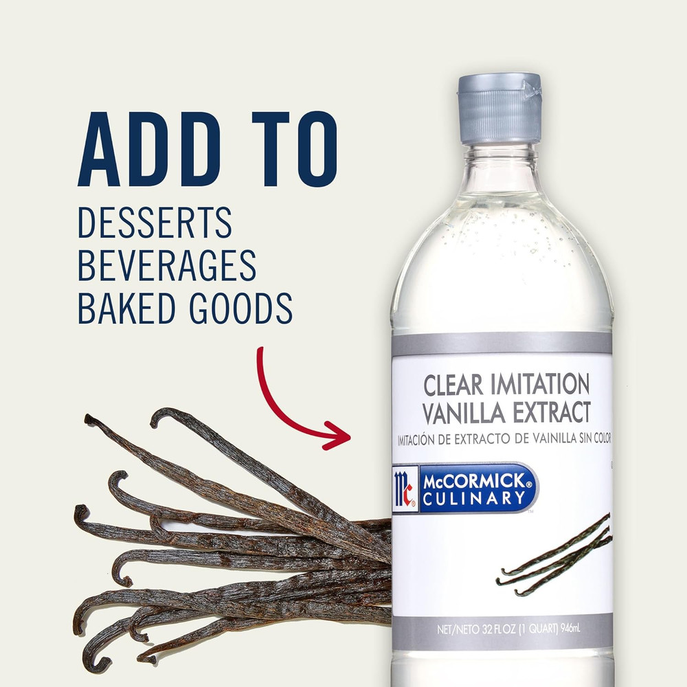 Mccormick Culinary Clear Imitation Vanilla Extract, 32 Fl Oz - One 32