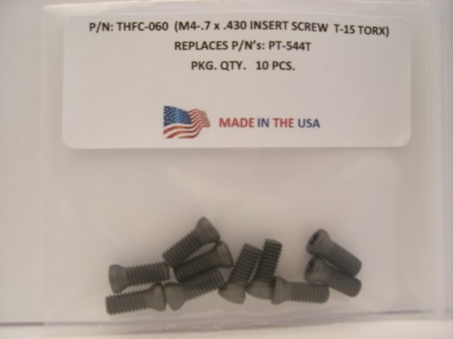100 Pieces THFC-060 Insert Screw: PT-544T
