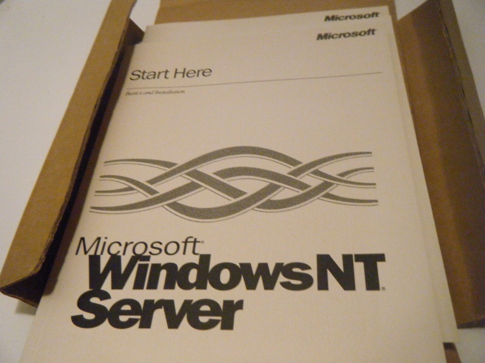 Microsoft Windows NT Server. New Condition with CD Key, Documentation. 5 client