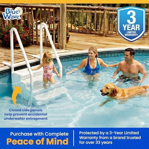 Blue Wave Easy Pool Step Above Ground Swimming Pool Step to Deck Pool Step Only