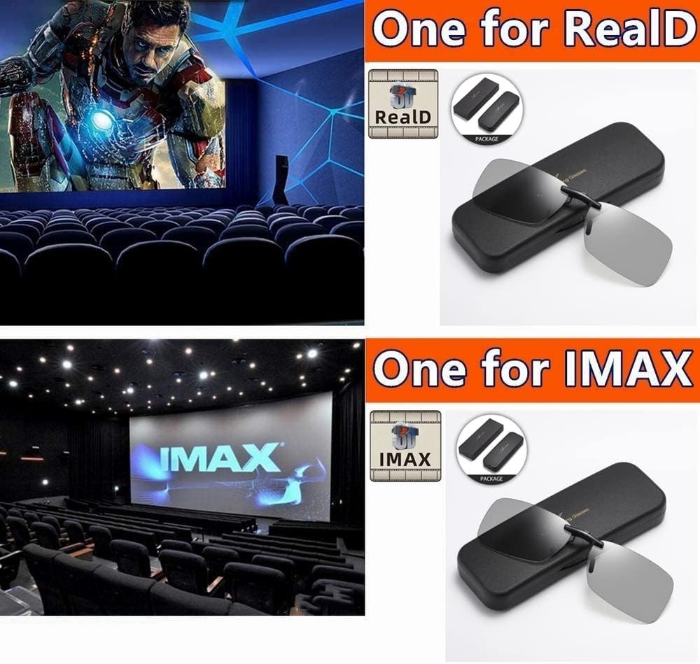 Lightweight 3D Clip-On Glasses Set